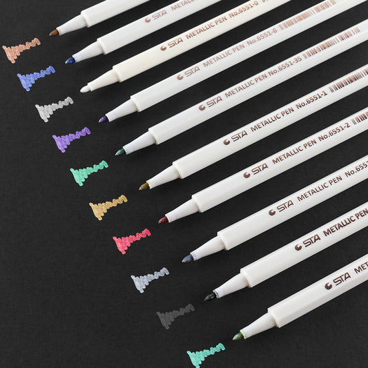 10pcs Metallic Marker Pens