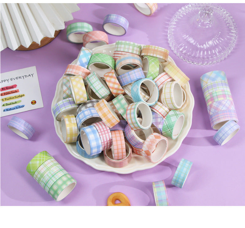 30/60 Rolls Minimalist Grid Scrapbook Washi Tape Set