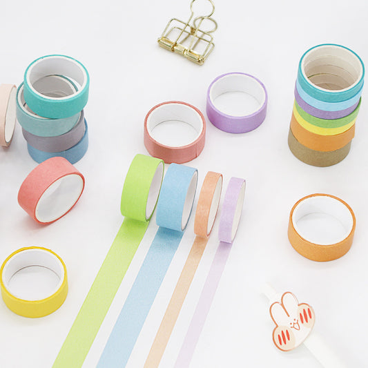 6 Rolls / 12 Rolls Macaron Solid Color DIY Washi Tapes