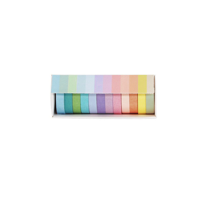 6 Rolls / 12 Rolls Macaron Solid Color DIY Washi Tapes