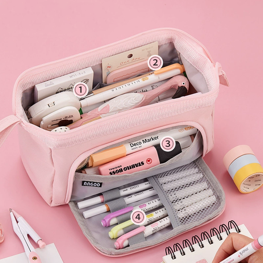 Minimalist Large Capacity Portable Pencil Case Organizer