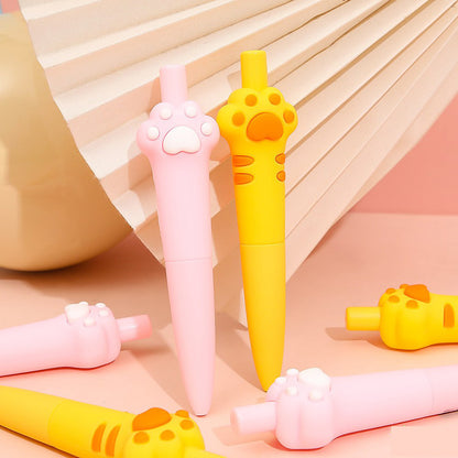 0.5mm Cute Little Fat Cat Paw Retractable Gel Pen