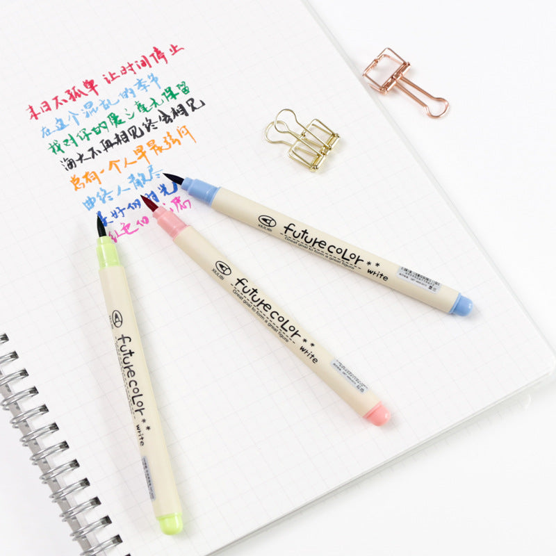 10pcs Watercolor Soft Fiber Brush Pens