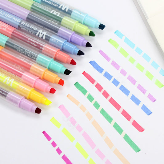 10pcs Double-headed Erasable Highlighter