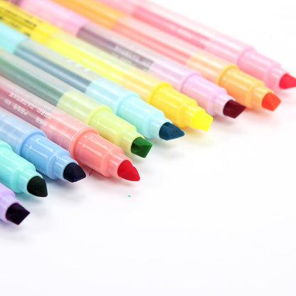 10pcs Double-headed Erasable Highlighter