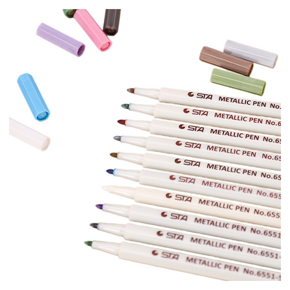10pcs Metallic Marker Pens