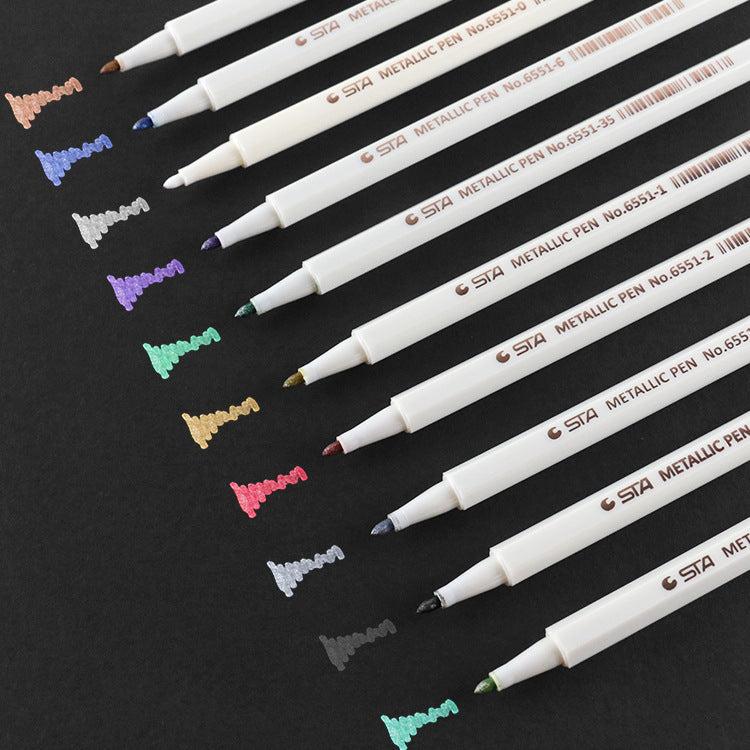 10pcs Metallic Marker Pens
