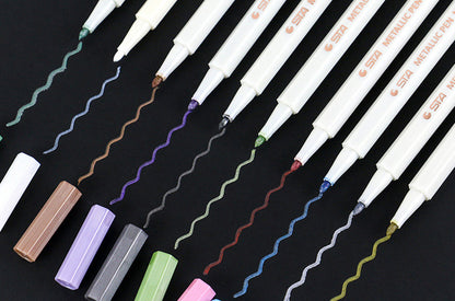 10pcs Metallic Marker Pens