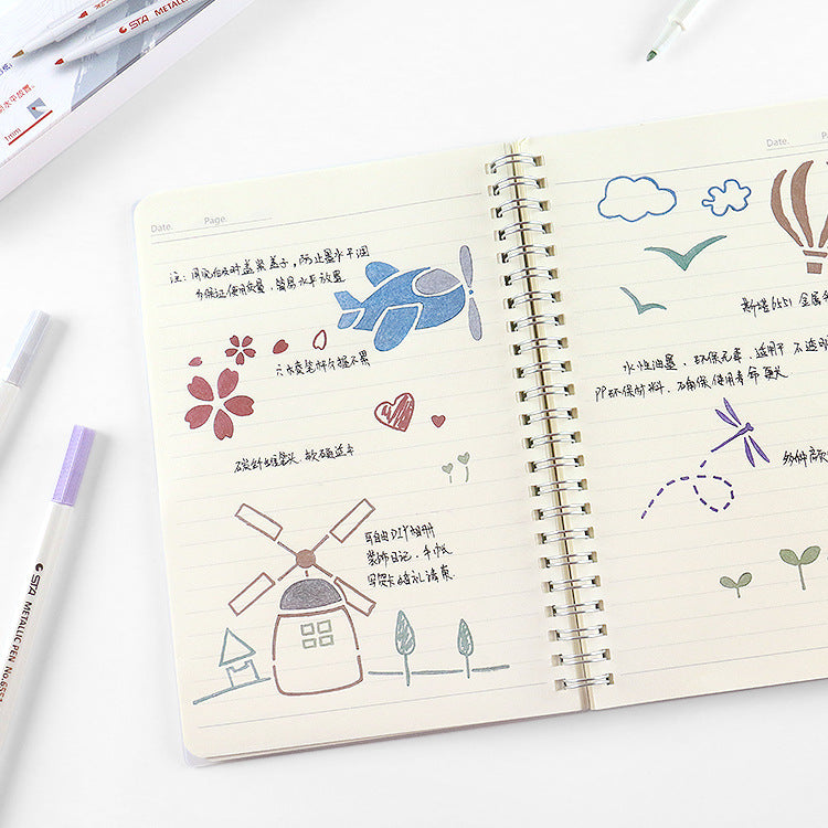 10pcs Metallic Marker Pens