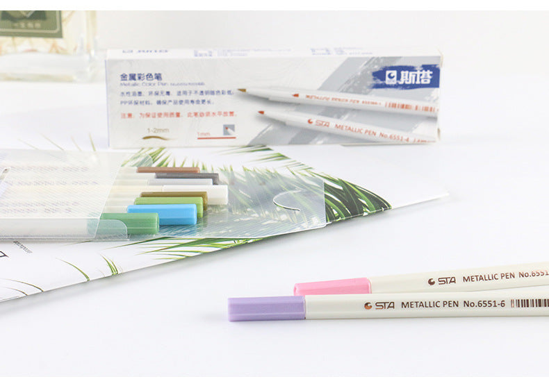 10pcs Metallic Marker Pens