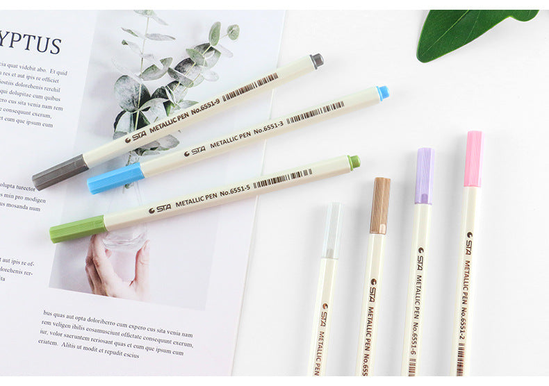 10pcs Metallic Marker Pens