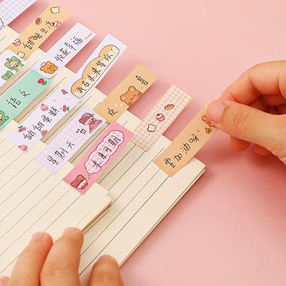 120 Sheets Cartoon Pet Dog Bear Frog Index Sticker Sticky Notes