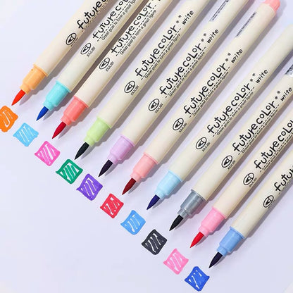 10pcs Watercolor Soft Fiber Brush Pens