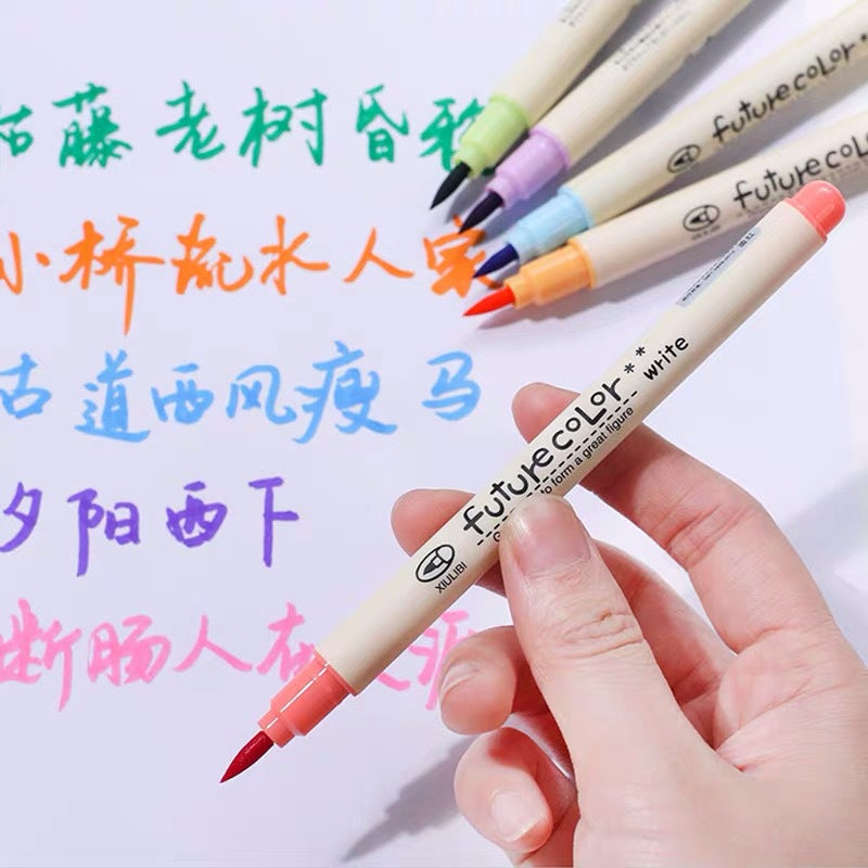 10pcs Watercolor Soft Fiber Brush Pens
