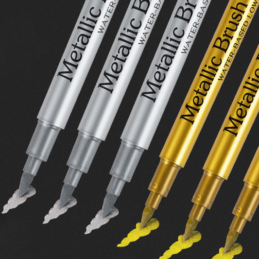 12pcs Metallic Brush Pens