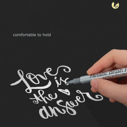 12pcs Metallic Brush Pens