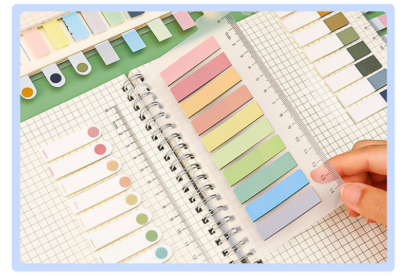 200pcs Fluorescent Post-it Notes Morandi Color Index Stickers Sticky Notes