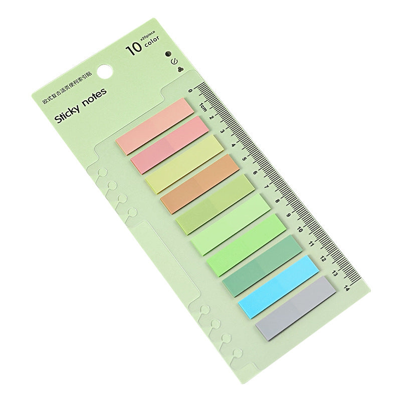 200pcs Fluorescent Post-it Notes Morandi Color Index Stickers Sticky Notes