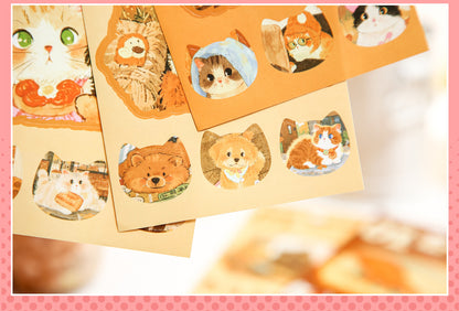 2026 Cute Cat / Romantic Rose 365-Day Desk Calendar
