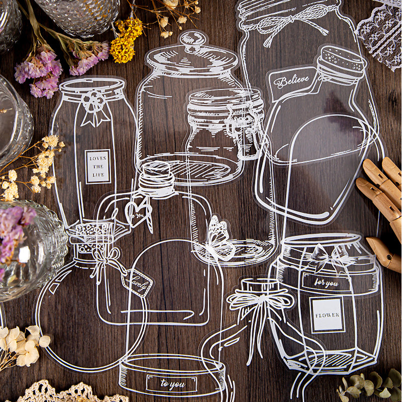 20pcs Dream Collector Glassware Self-adhesive DIY Scrapbook Decoration