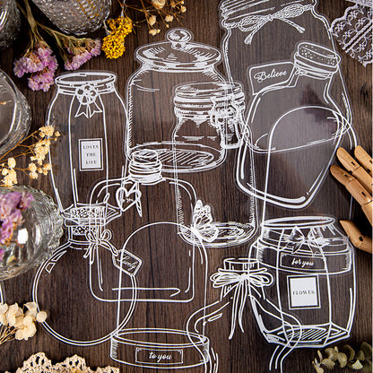 20pcs Dream Collector Glassware Self-adhesive DIY Scrapbook Decoration