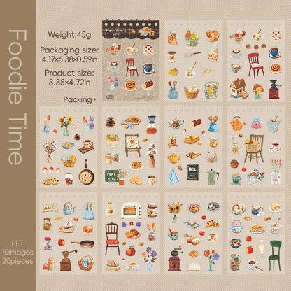 20 Sheets Dream Pursuit Life Aesthetic PET Sticker Book