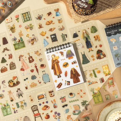 20 Sheets Dream Pursuit Life Aesthetic PET Sticker Book