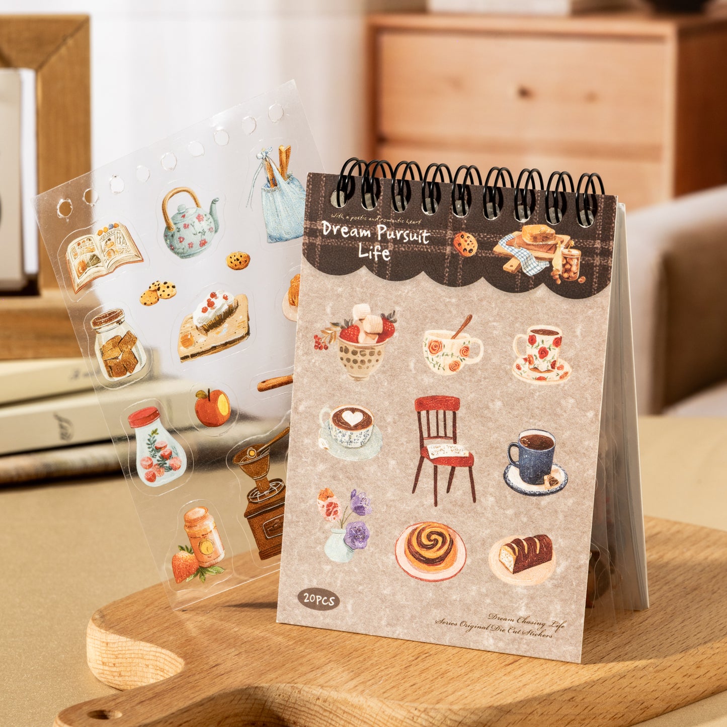 20 Sheets Dream Pursuit Life Aesthetic PET Sticker Book