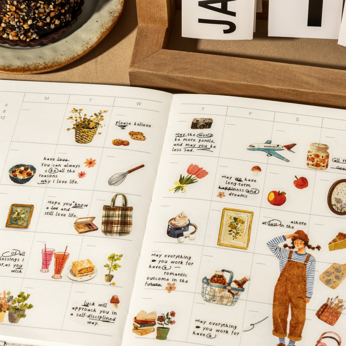 20 Sheets Dream Pursuit Life Aesthetic PET Sticker Book