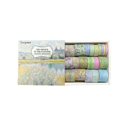 20pcs Vintage Botanical Multi-Size Planner Deco DIY Boxed Washi Tapes
