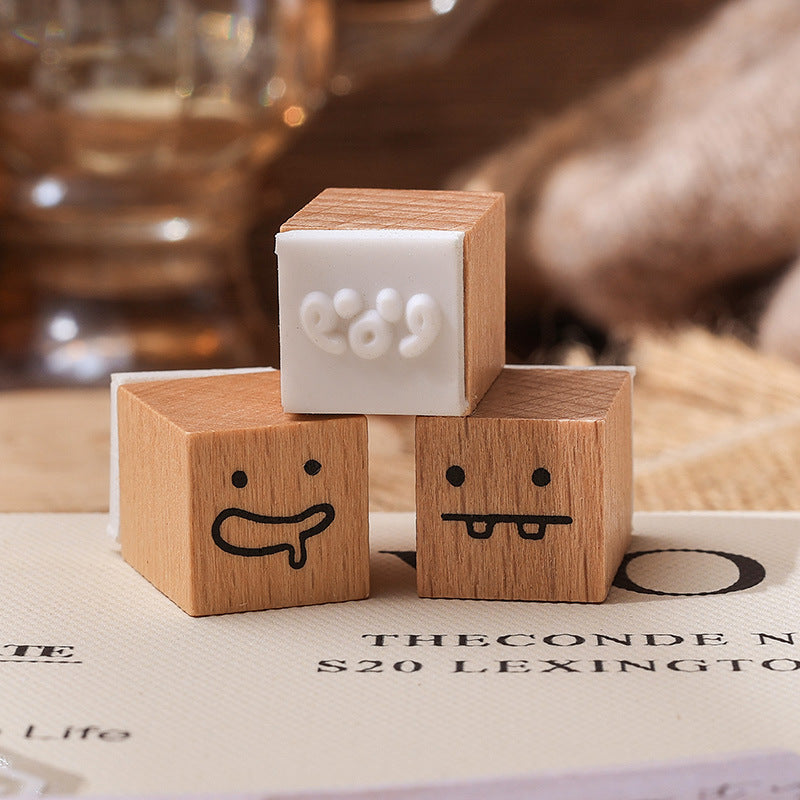 25pcs Weather / Emoji / Plants / Weather Mini Beech Wood Stamp Set