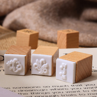 25pcs Weather / Emoji / Plants / Weather Mini Beech Wood Stamp Set