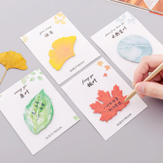 28 Sheets Leaf Post-it Note Sticky Notes Memo Pad