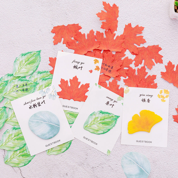 28 Sheets Leaf Post-it Note Sticky Notes Memo Pad