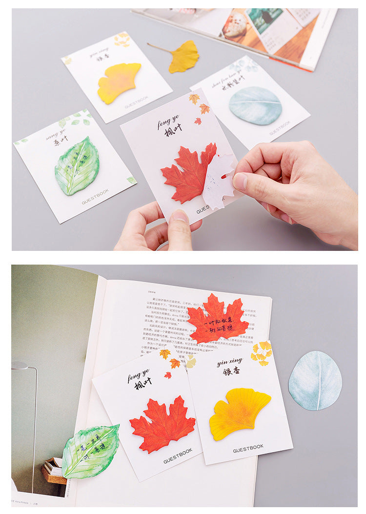 28 Sheets Leaf Post-it Note Sticky Notes Memo Pad
