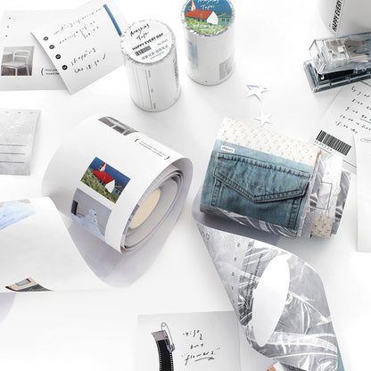 2m×70mm Minimalist Daily Log Writable Washi Tape Masking Tape