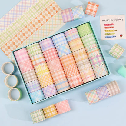 30/60 Rolls Minimalist Grid Scrapbook Washi Tape Set