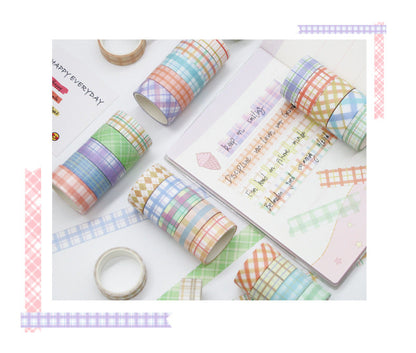 30/60 Rolls Minimalist Grid Scrapbook Washi Tape Set