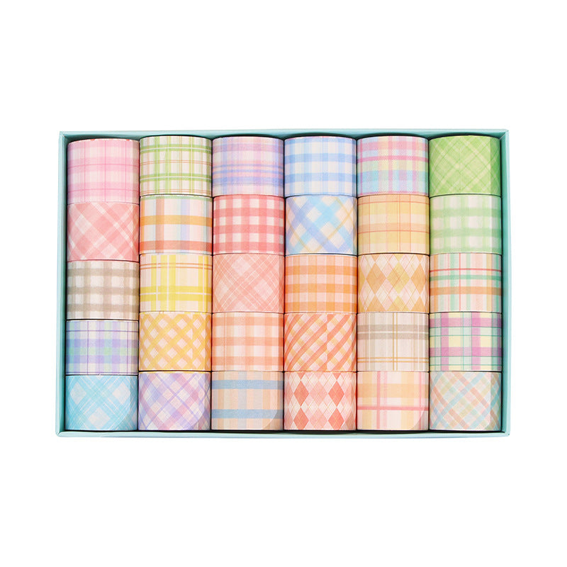 30/60 Rolls Minimalist Grid Scrapbook Washi Tape Set