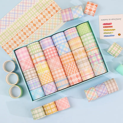 30/60 Rolls Minimalist Grid Scrapbook Washi Tape Set