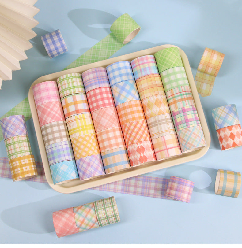 30/60 Rolls Minimalist Grid Scrapbook Washi Tape Set
