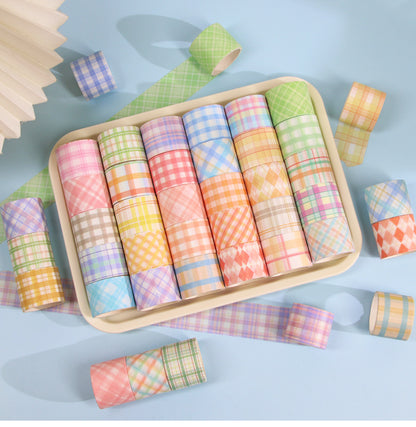 30/60 Rolls Minimalist Grid Scrapbook Washi Tape Set