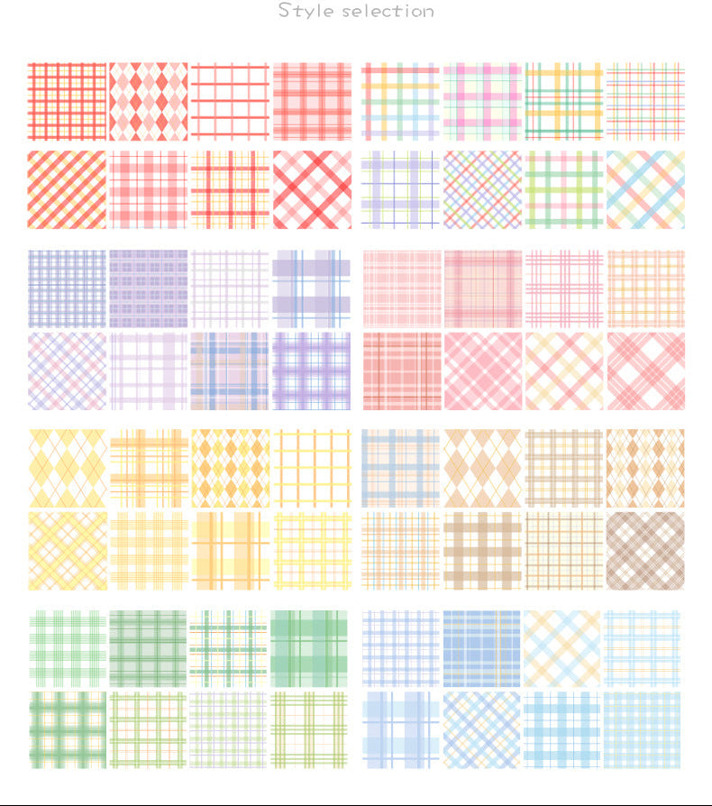 30/60 Rolls Minimalist Grid Scrapbook Washi Tape Set