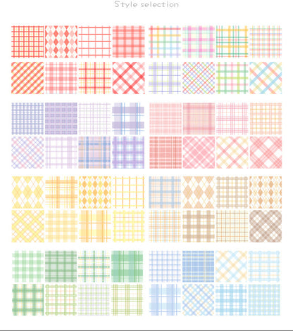 30/60 Rolls Minimalist Grid Scrapbook Washi Tape Set