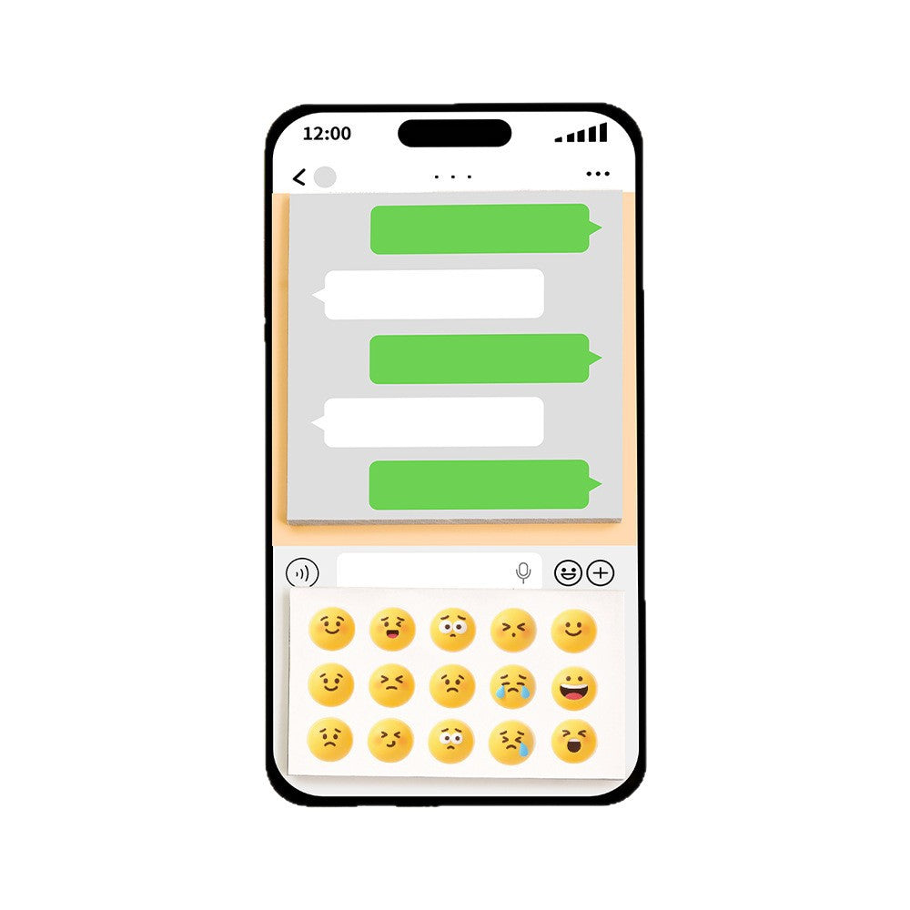 30 Pages Text Message Chat Box Post-it Notes Sticky Notes with Interactive Emoji