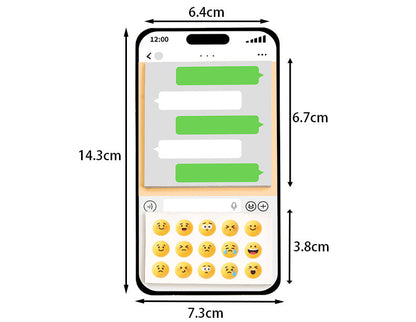 30 Pages Text Message Chat Box Post-it Notes Sticky Notes with Interactive Emoji