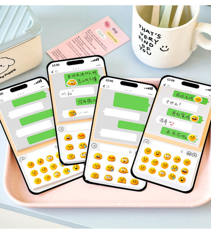 30 Pages Text Message Chat Box Post-it Notes Sticky Notes with Interactive Emoji