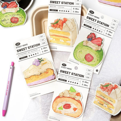30 Sheets Dessert Sticky Notes Cute Sweet Treat Memo Pad