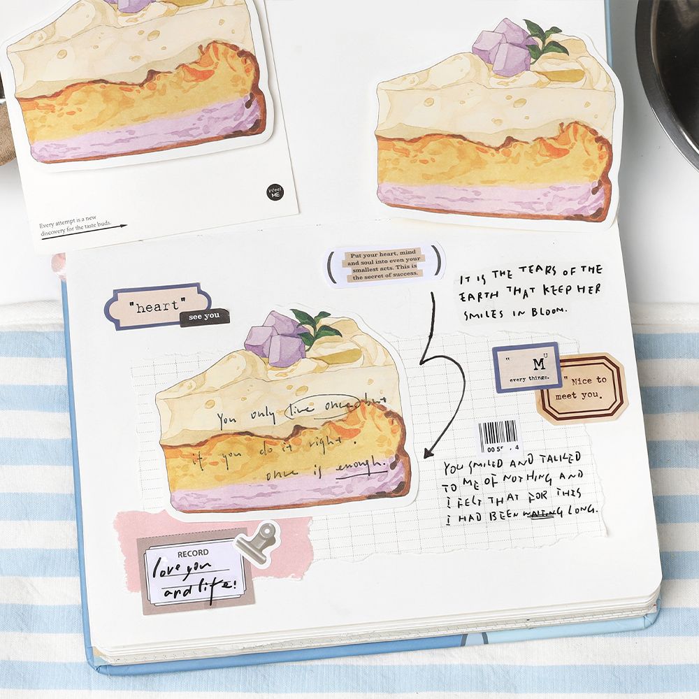30 Sheets Dessert Sticky Notes Cute Sweet Treat Memo Pad
