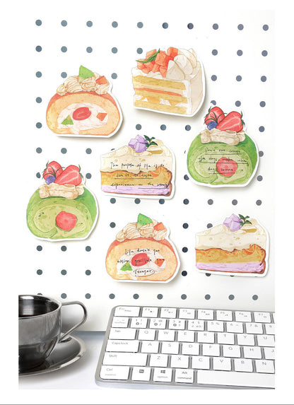 30 Sheets Dessert Sticky Notes Cute Sweet Treat Memo Pad